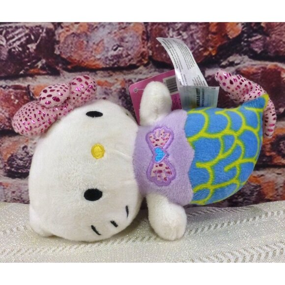 Hello Kitty Mermaid Plush Toy 6" - Soft Stuffed Animal With Pink Bow & Scales - - Picture 1 of 7